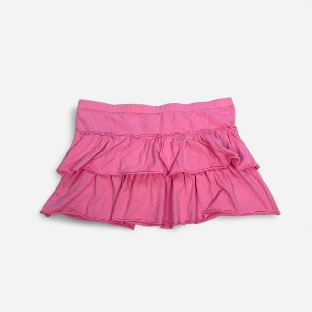 Vintage y2k Split pink tiered mini skirt